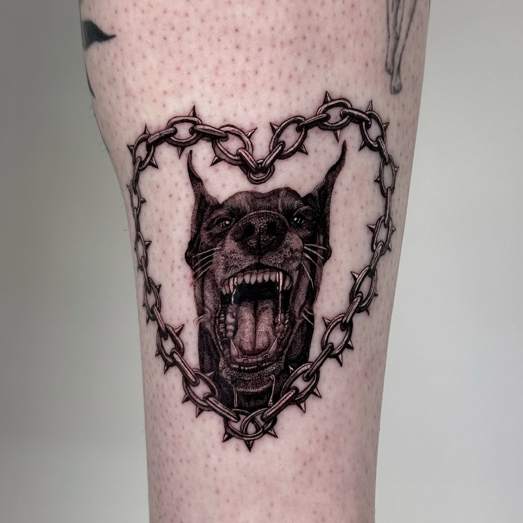 roses are red
violets are mid
get her a tattoo instead 

#blackandgreytattoo #dobermantattoo #finelinetattoo