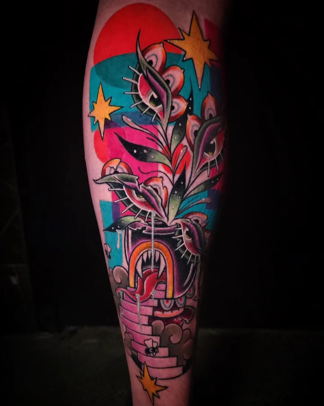 Venus Flytrap I painted a while back but was lucky enough to paint it onto some flesh  
 Beyond happy with how it turned out!

Huge thanks to @kingcry