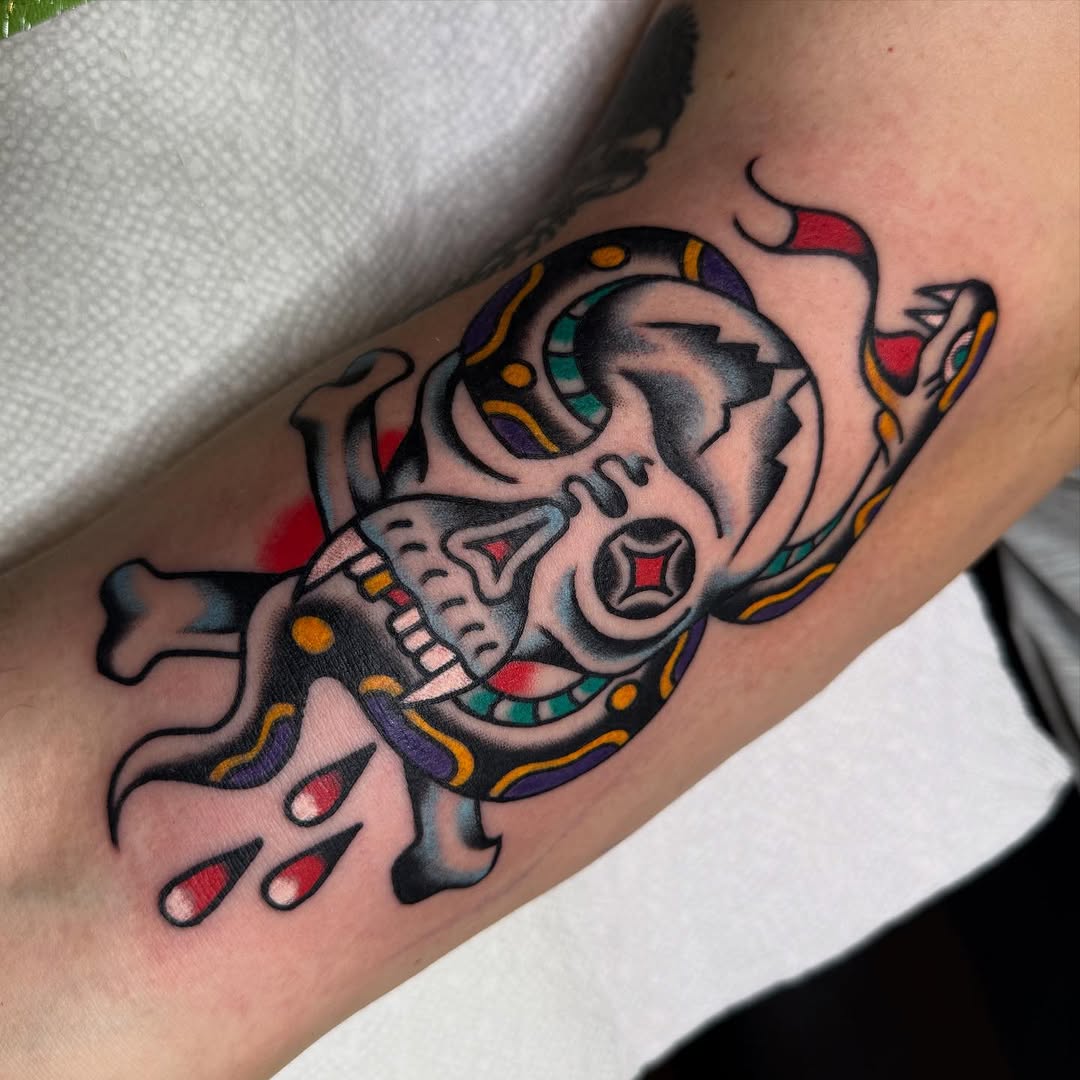 From off the wall a little while back. #bsetzlertattoo #tattoos #traditionaltattoo #cttattooshop #cttattooartist @holdfastct