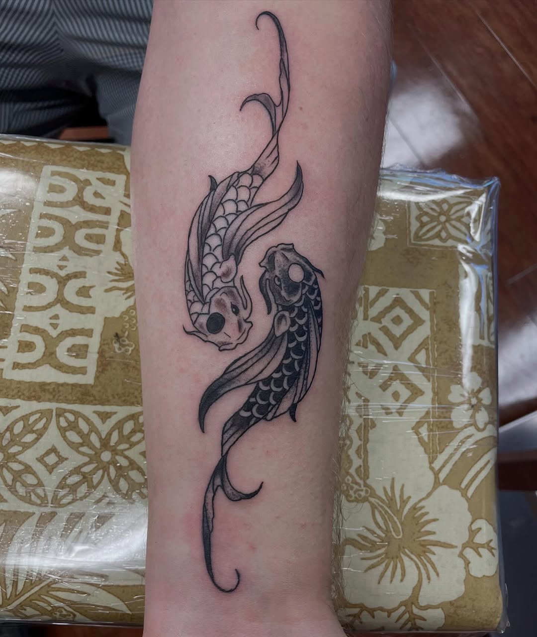 A fun Yin yang tattoo I did at @oldoaktattoos.