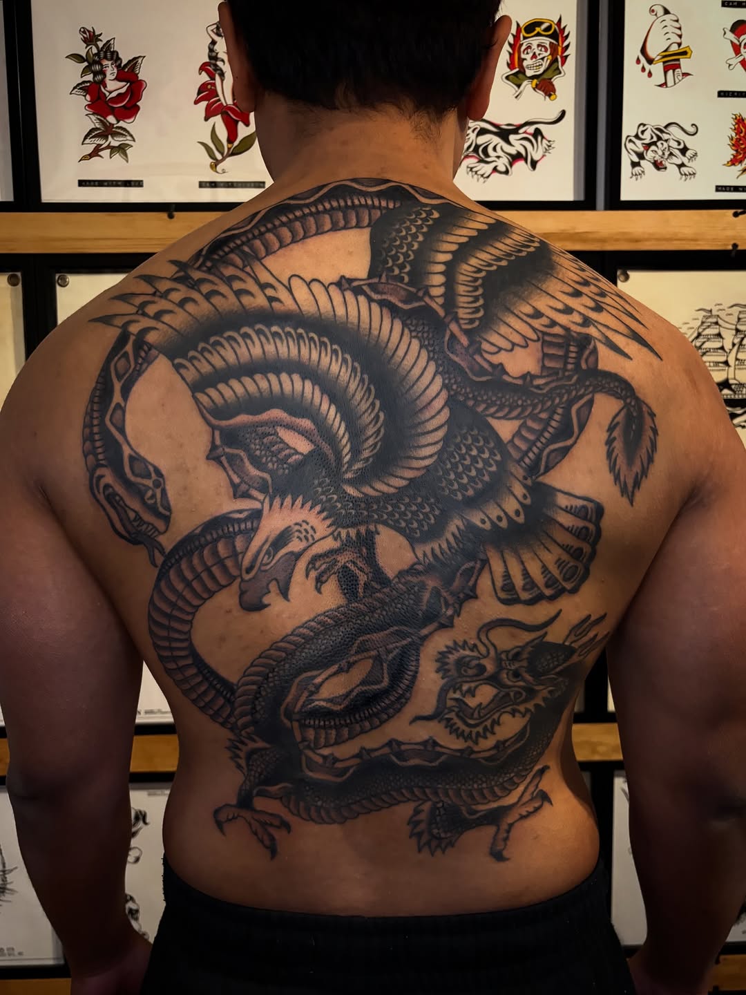 • BATTLE ROYALE •

It’s been a privilege to be able to tattoo one of the most iconic back piece designs. Big thanks to Rahmad for your commitment to t