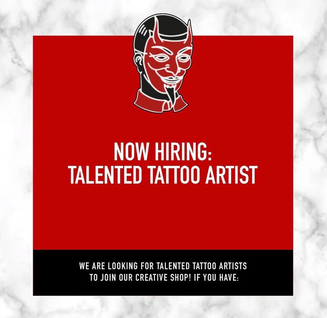 Join Our Tattoo Family!
We're looking for talented tattoo artists to join our creative shop! If you have:
Distinct Artistic Style - Unique, high-quali