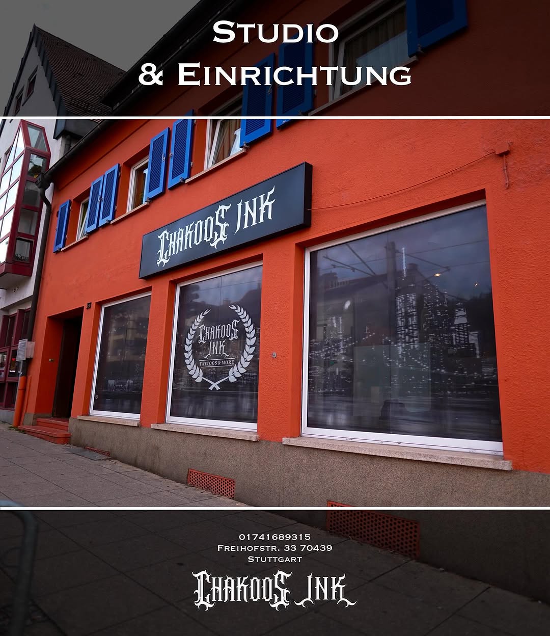  Freihofstr. 33 70439 Stuttgart 
  @by__visualfilms 

#TattooStuttgart #TattooshopStuttgart #TattoostudioStuttgart #Tattoostudio #Ink