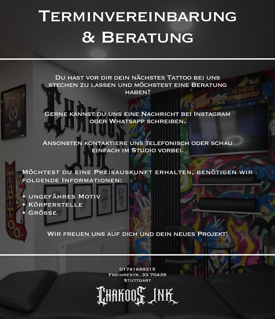 Infos zu Terminvereinbarung- und Beratungen. 