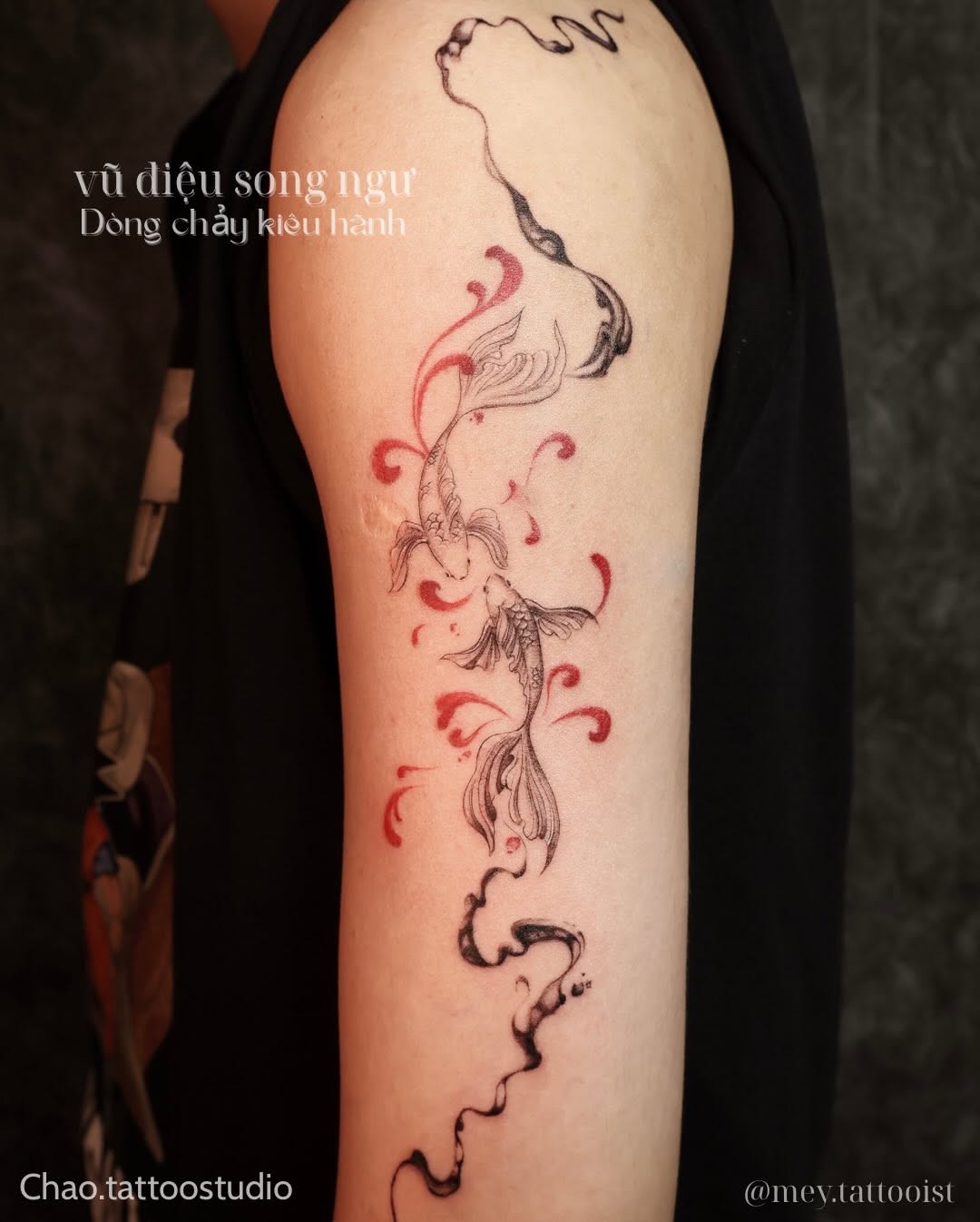" Vũ Điệu Song Ngư "
Tattoo by: @mey.tattooist 
—————————

Tiệm xăm Chào . Số 9 , ngõ 41 Đường Láng, Đống Đa , Hà Nội 
 https://maps.app.goo.gl/22Cubk