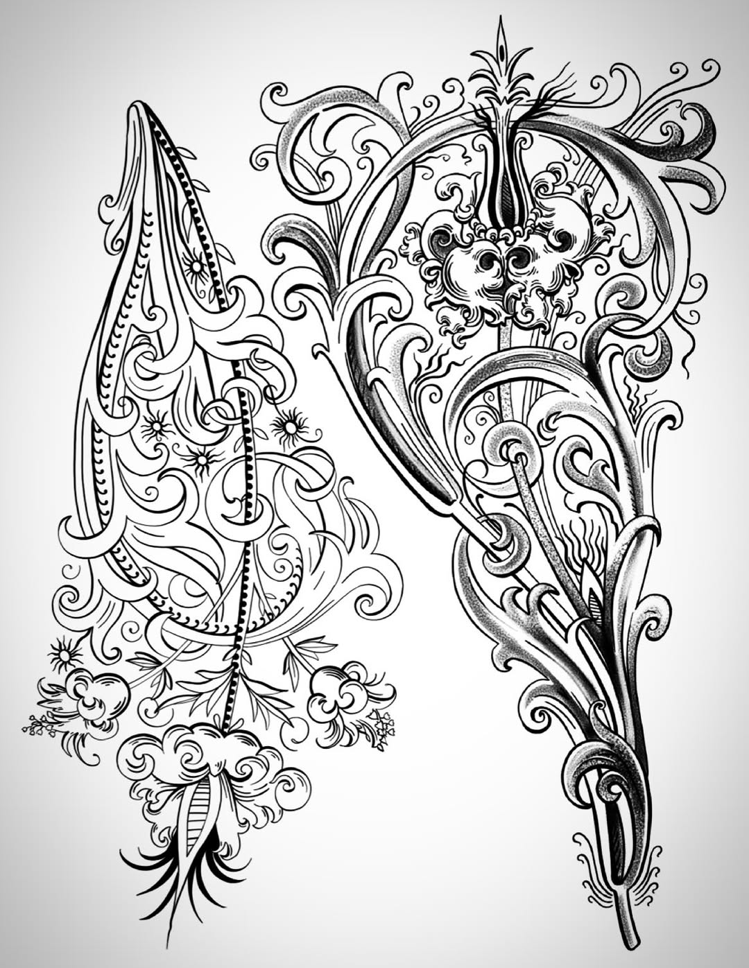 Whoopy swoops and swirly loops #airiantattoos #electricharetattoo