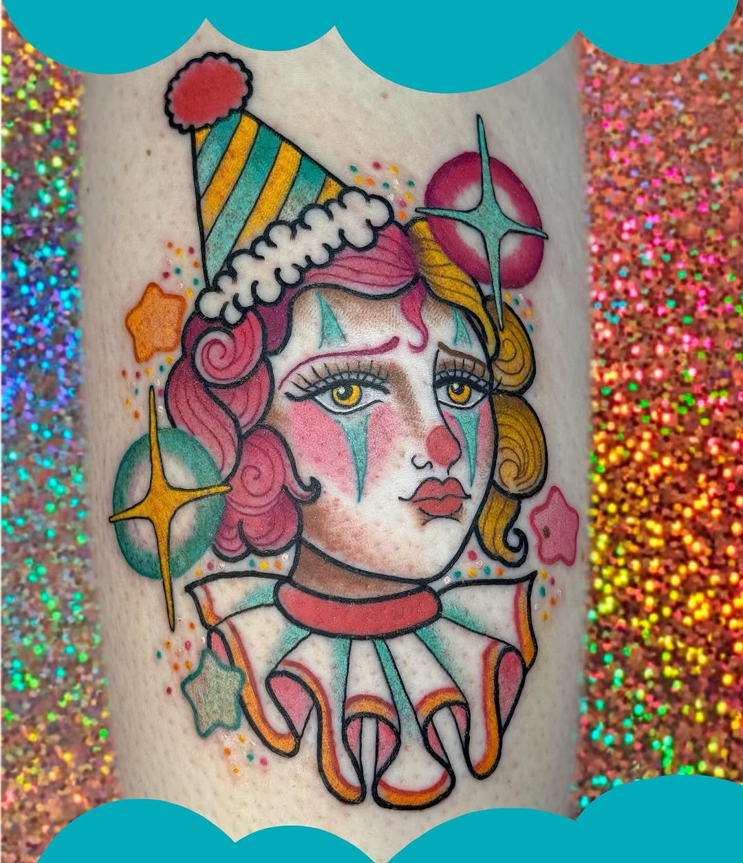  

  #knoxville #knoxvilletattoos #easttntattoos #tntattoos #tattoo #cutetattoo #bubblegumtraditional #bubblegumtattoo #glittertattoo #glitterdots #co