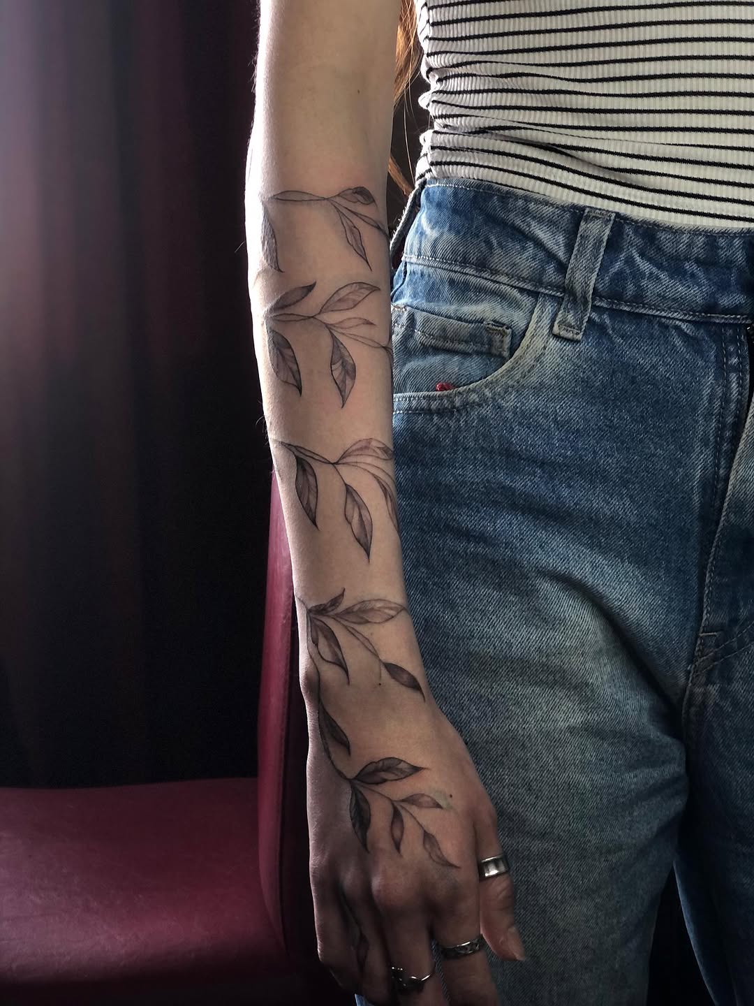 Hojas para el brazo de @melissa_villalba14 ✨