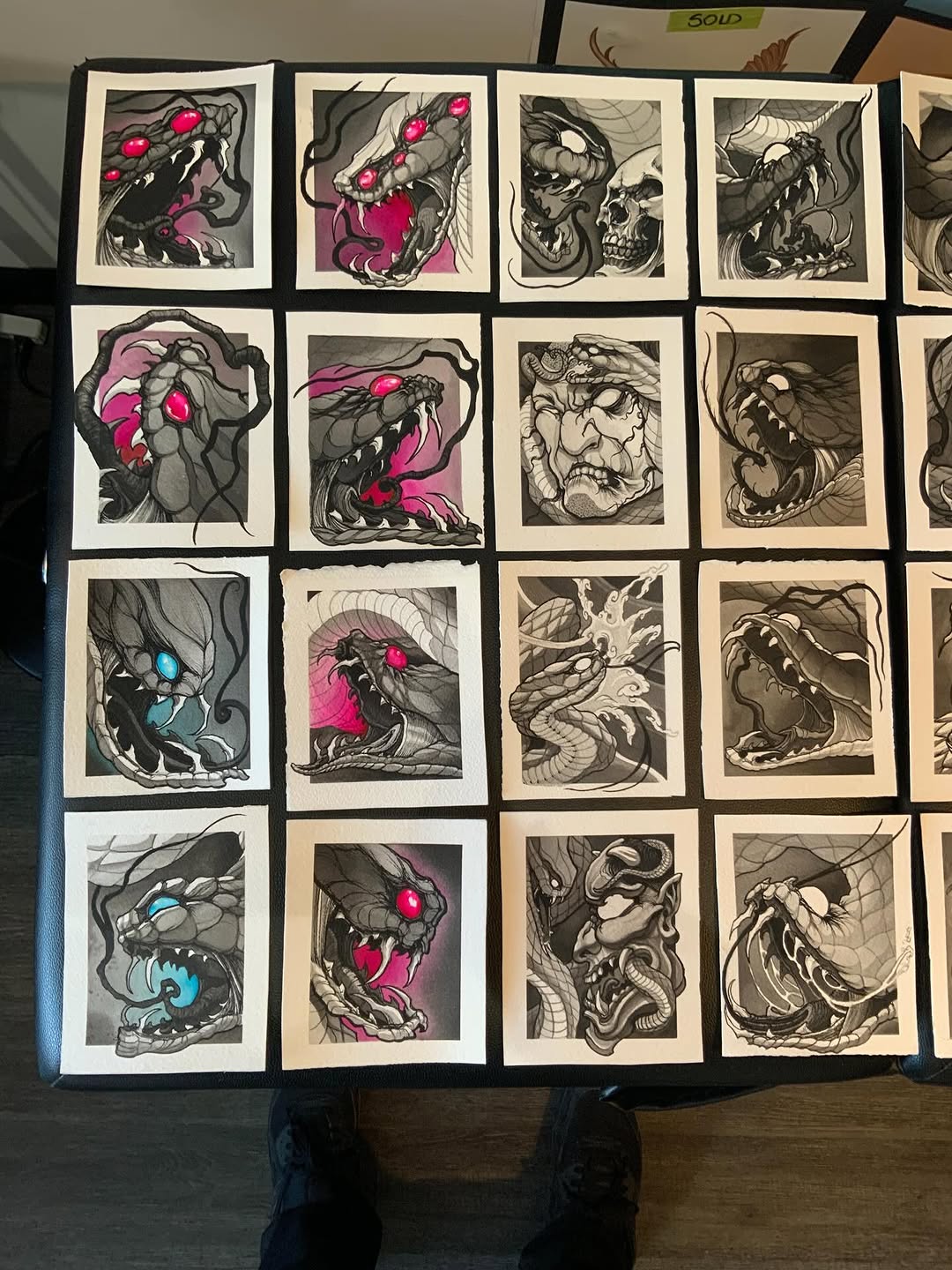 Original paintings for sale 5/6” liquid acrylic on arches 300lb cold press, $80 each plus shipping Dm me for inquiries and what’s available.  Also wou
