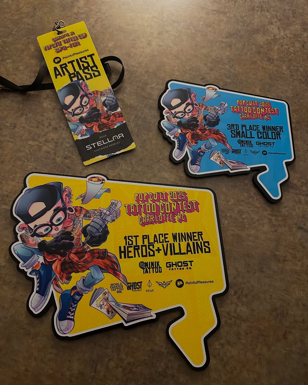 Great Success @popcultcon Day 2. I’m really proud of myself.  #tattoo #tattoos #disneytattoo #xmen #gambit #colortattoo #newschooltattoo #tattooshop #