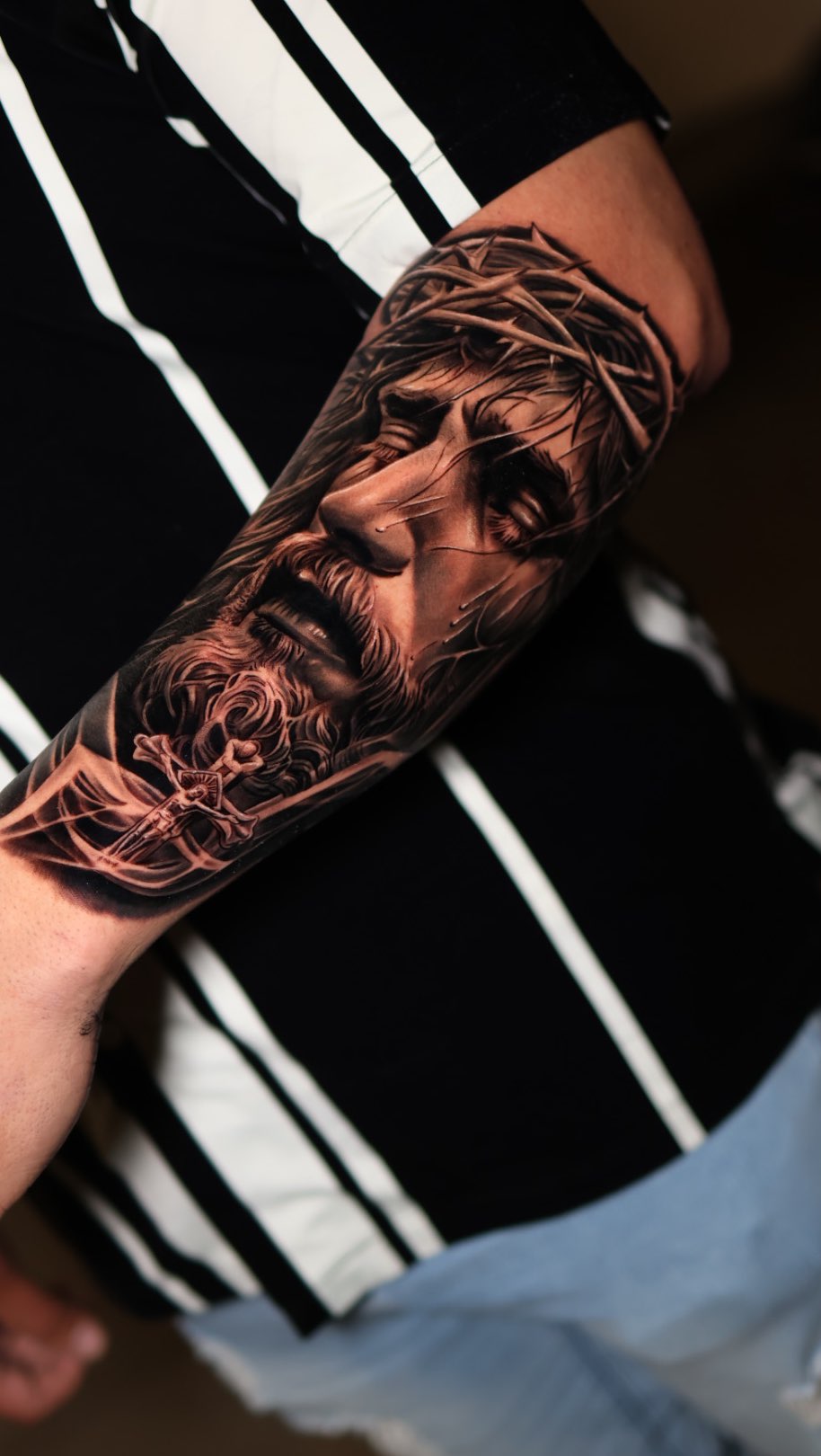 Dm me to book your appointment 
Or for any inquiries 

#tattoos #jesustattoos #realistictattoo #blackandgreytattoos #mexicanstyle_tattoos #besttattoos