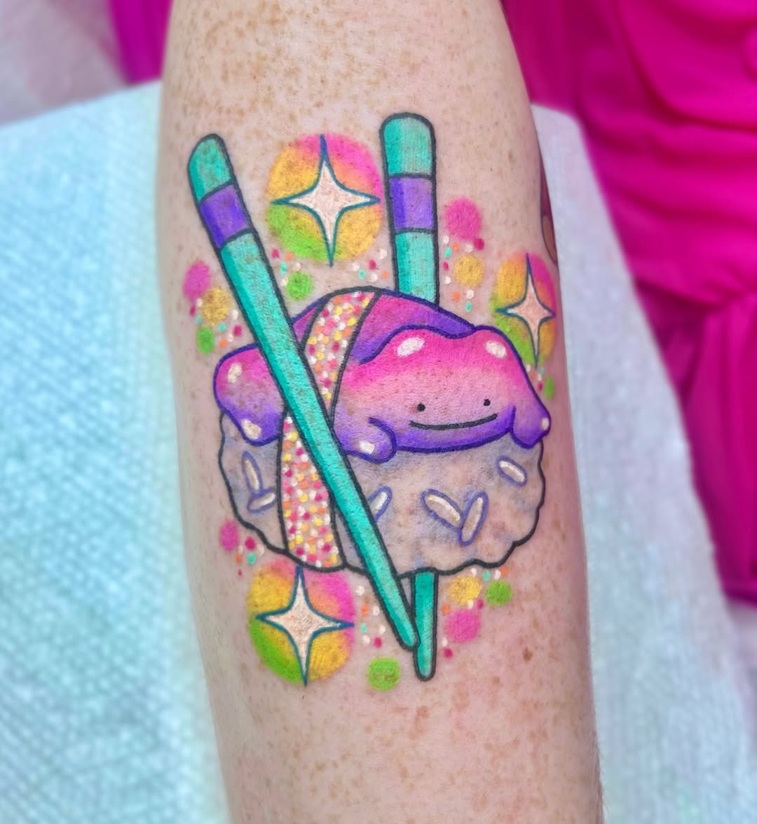 Another ditto from my flash sheet! These guys have been so fun! Do we want more ditto flash? 

#ditto#dittotattoo#pokemon#sushitattoo#cincinnati