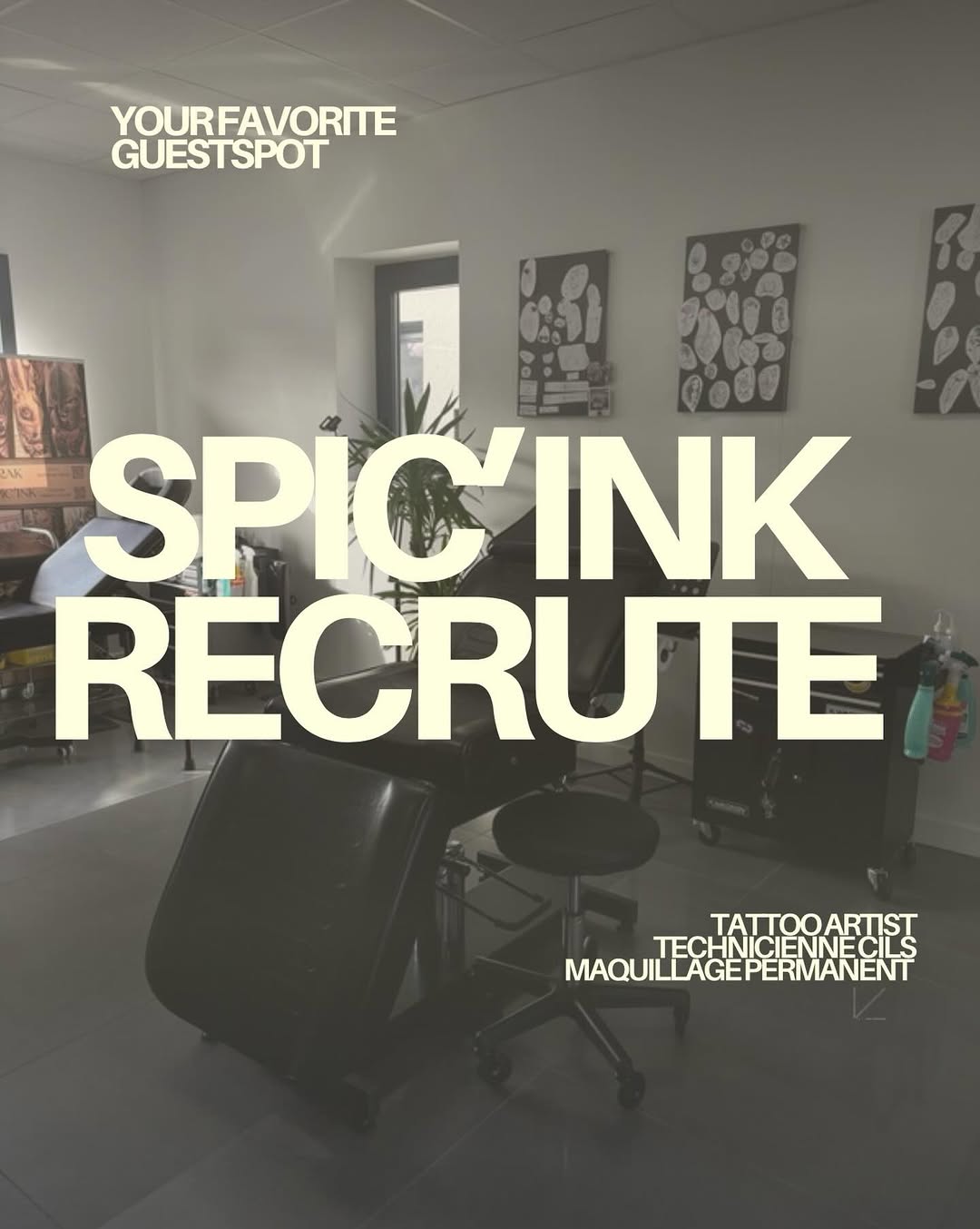 GUEST SPOT DISPONIBLE ️

Envie de changer d’air et de tatouer dans un nouveau cadre ? Notre studio recherche ses prochains guests pour les mois à veni