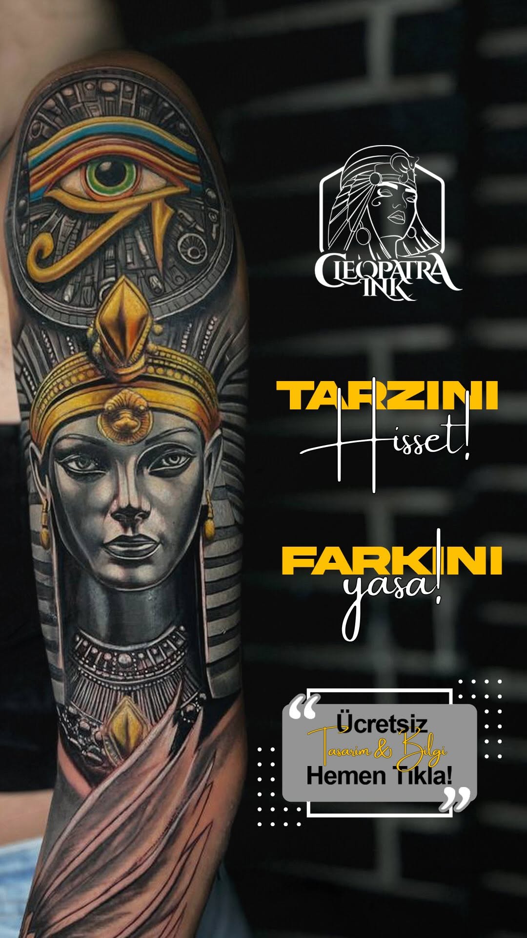 ️ TARZINI HİSSET.FARKINI YAŞA.✨

Dövme sadece bir tasarım değildir.Senin karakterini, gücünü ve hikâyeni taşır.Cleopatra Ink Beylikdüzü’nde her çalışm