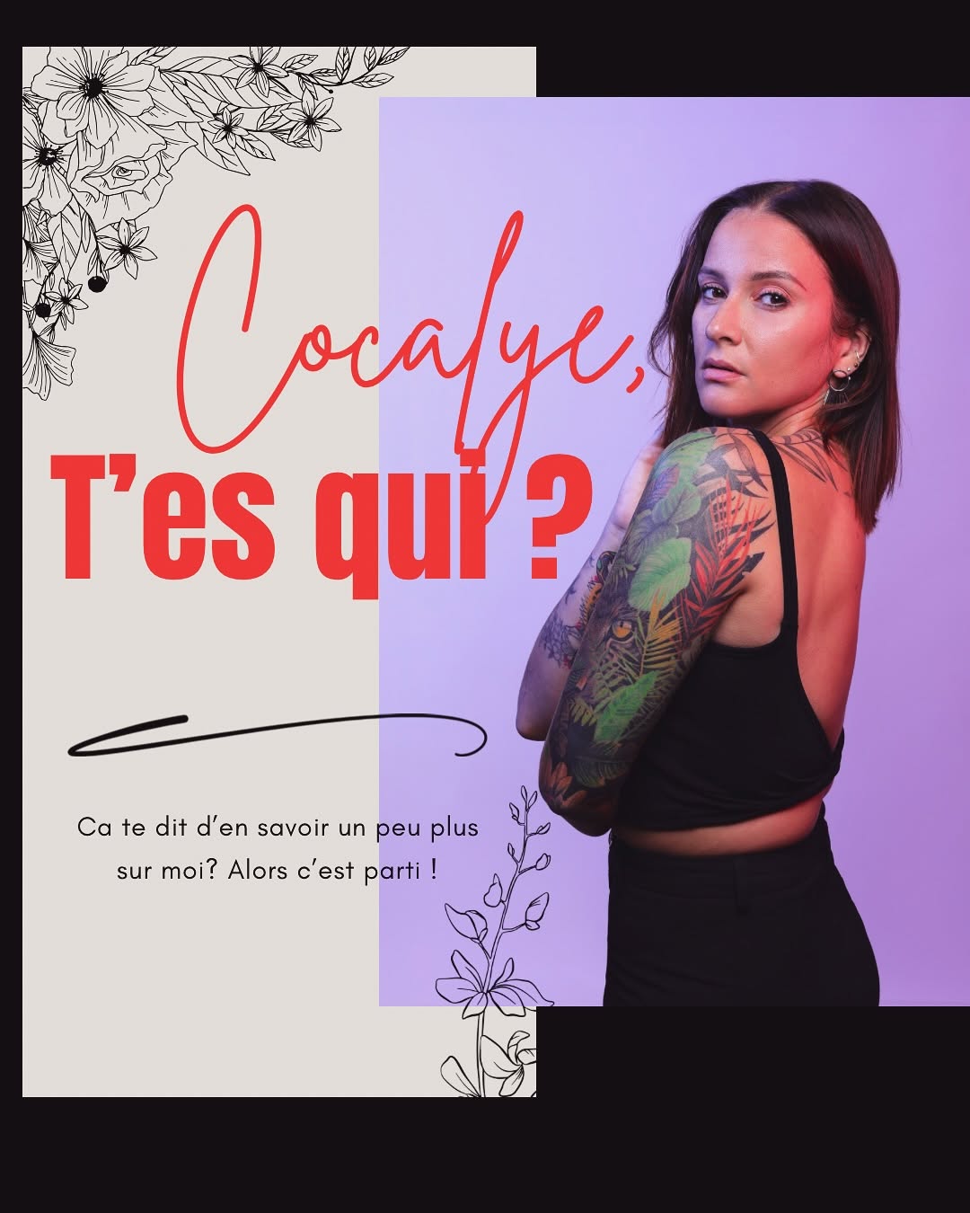 [QUI SUIS-JE]

Moi c’est Olivia, de mon surnom Lily. Votre artiste tatoueuse ! Mais avant le tattoo je faisais quoi? Et qu’est-ce que j’aime dans la v