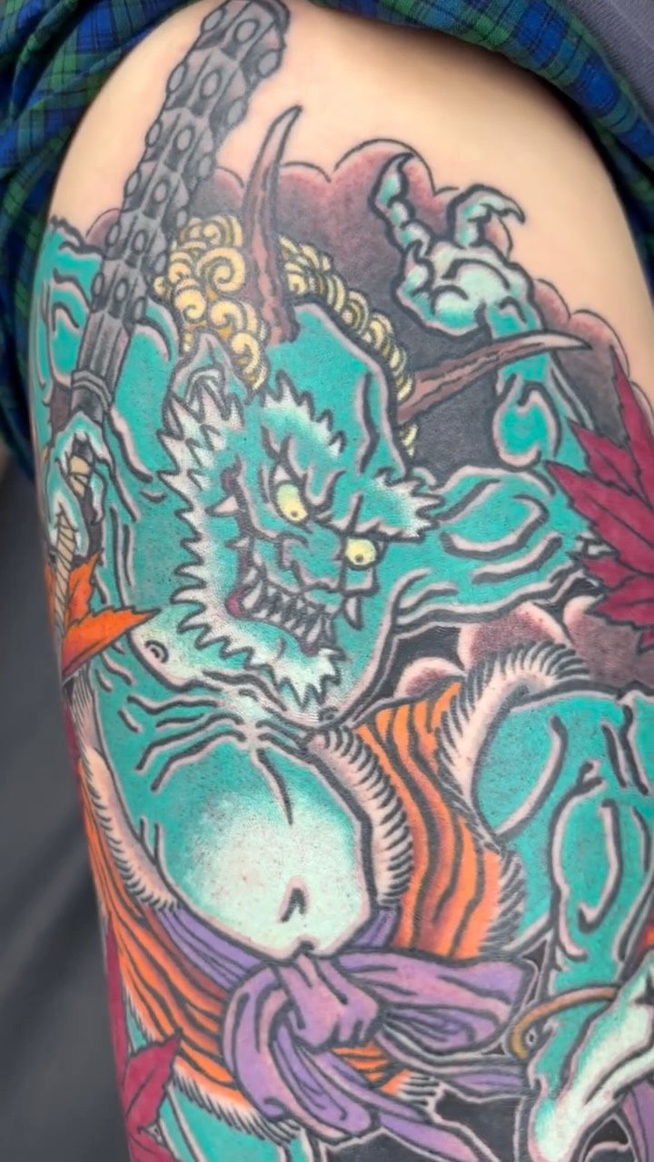  Had a pretty good time with this Oni. I’ll be in Philly January 23-25 for the @philadelphiatattooartsfestival if you wanna treat yourself to one of t