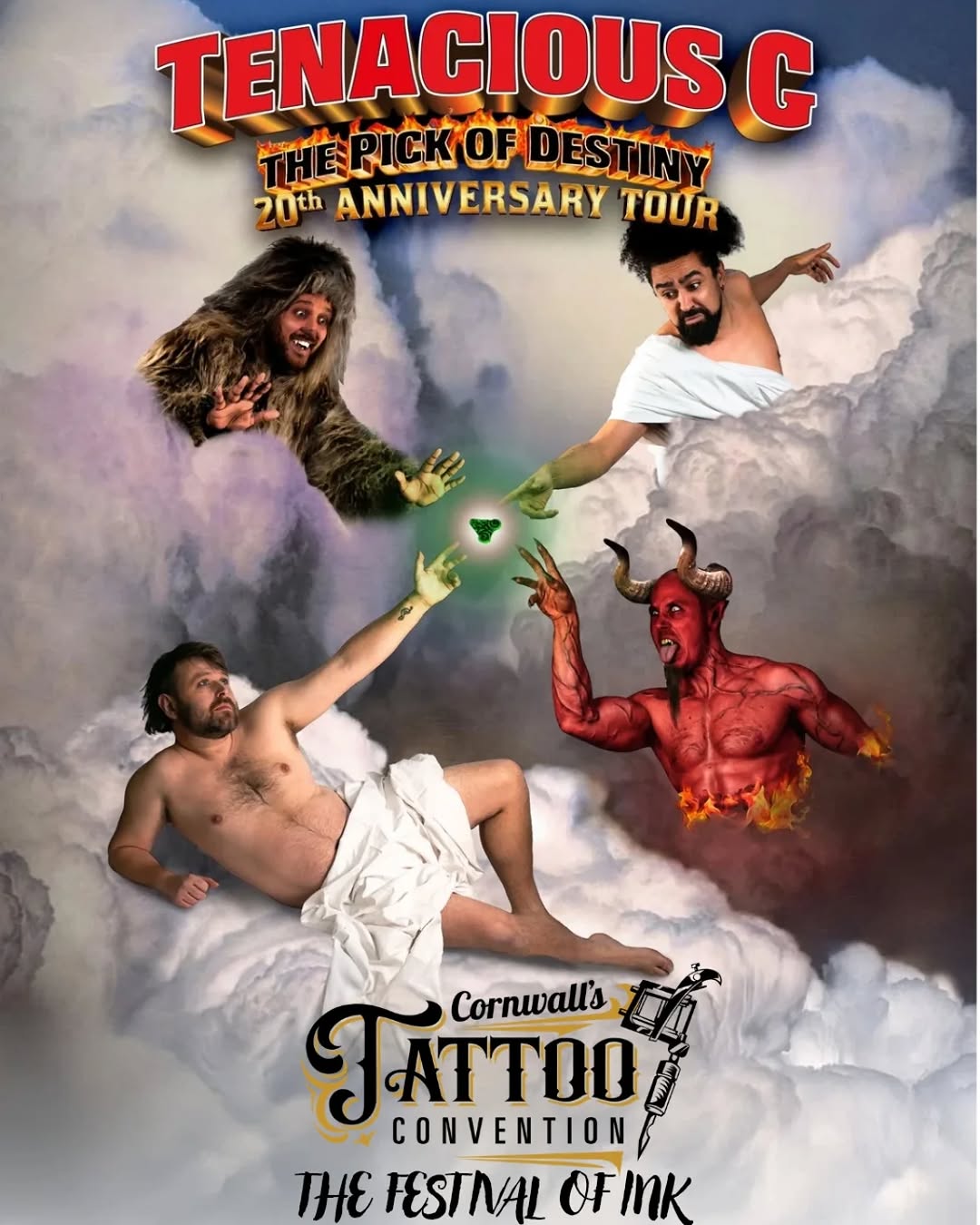  SOMETHING EPIC IS COMING! 

We’re beyond excited to announce that TENACIOUS G – A Tribute to Tenacious D are coming to this year’s Cornwall Tattoo Co