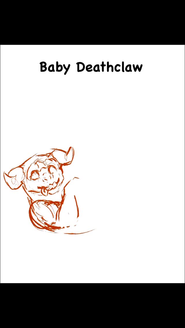 Baby Deathclaw #fallout #deathclaw #cute #monsters #videogame
