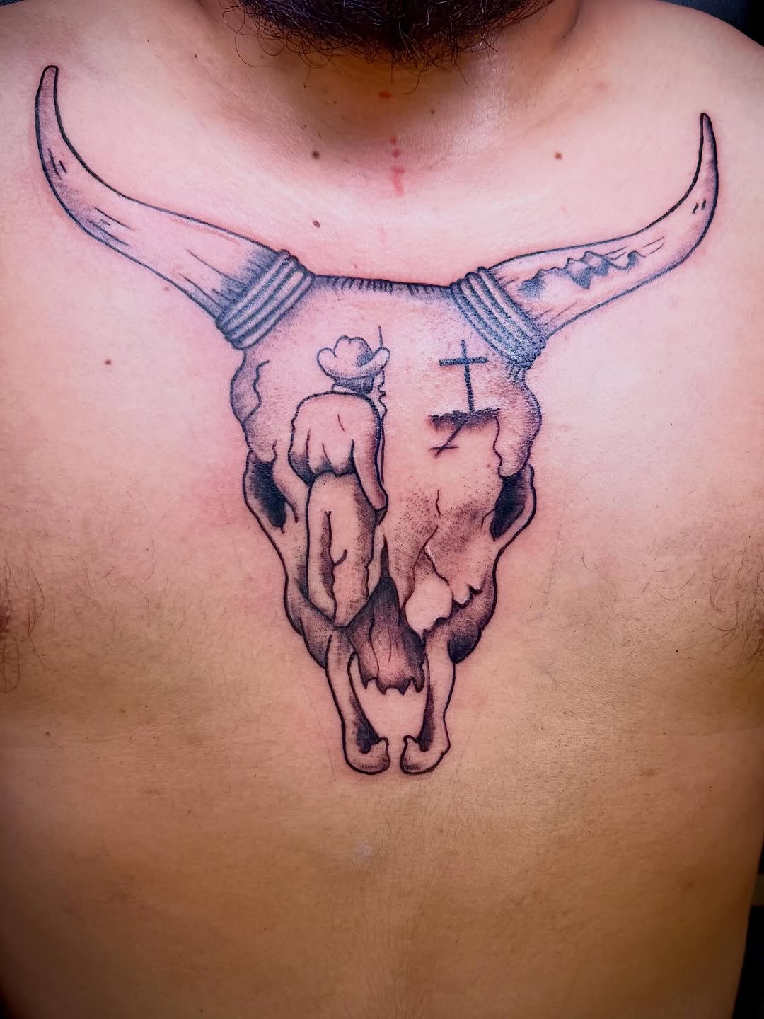 Really cool chest piece done! Client sat like a rock 

#tattoo #northcarolinatattooers #tattoos #raleighnc #louisburgnc 

Done with @dynamiccolor @kwa