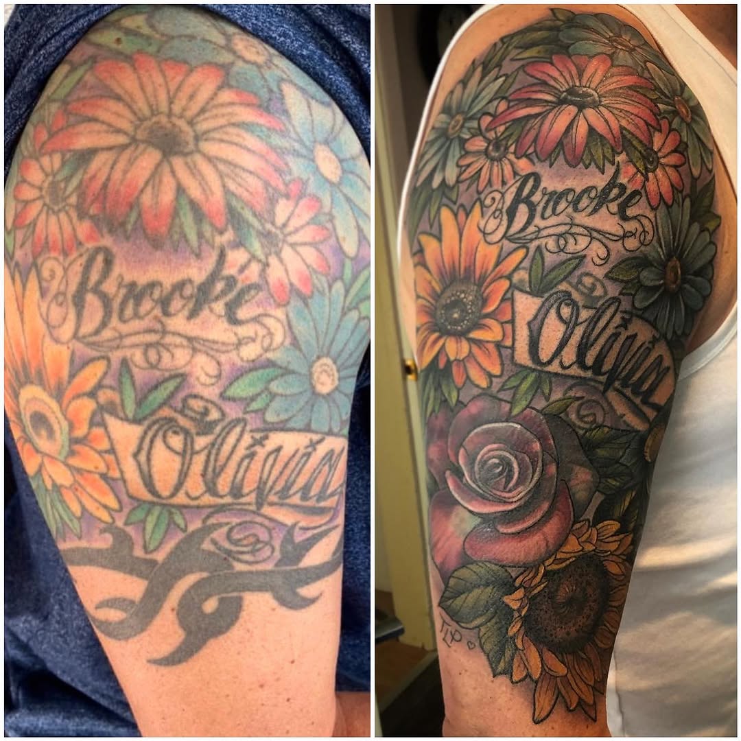 A sample of cover ups and fix ups I’ve done (might do a part 2 for this, there are quite a few!)

Always happy to help with old pieces that didn’t tur