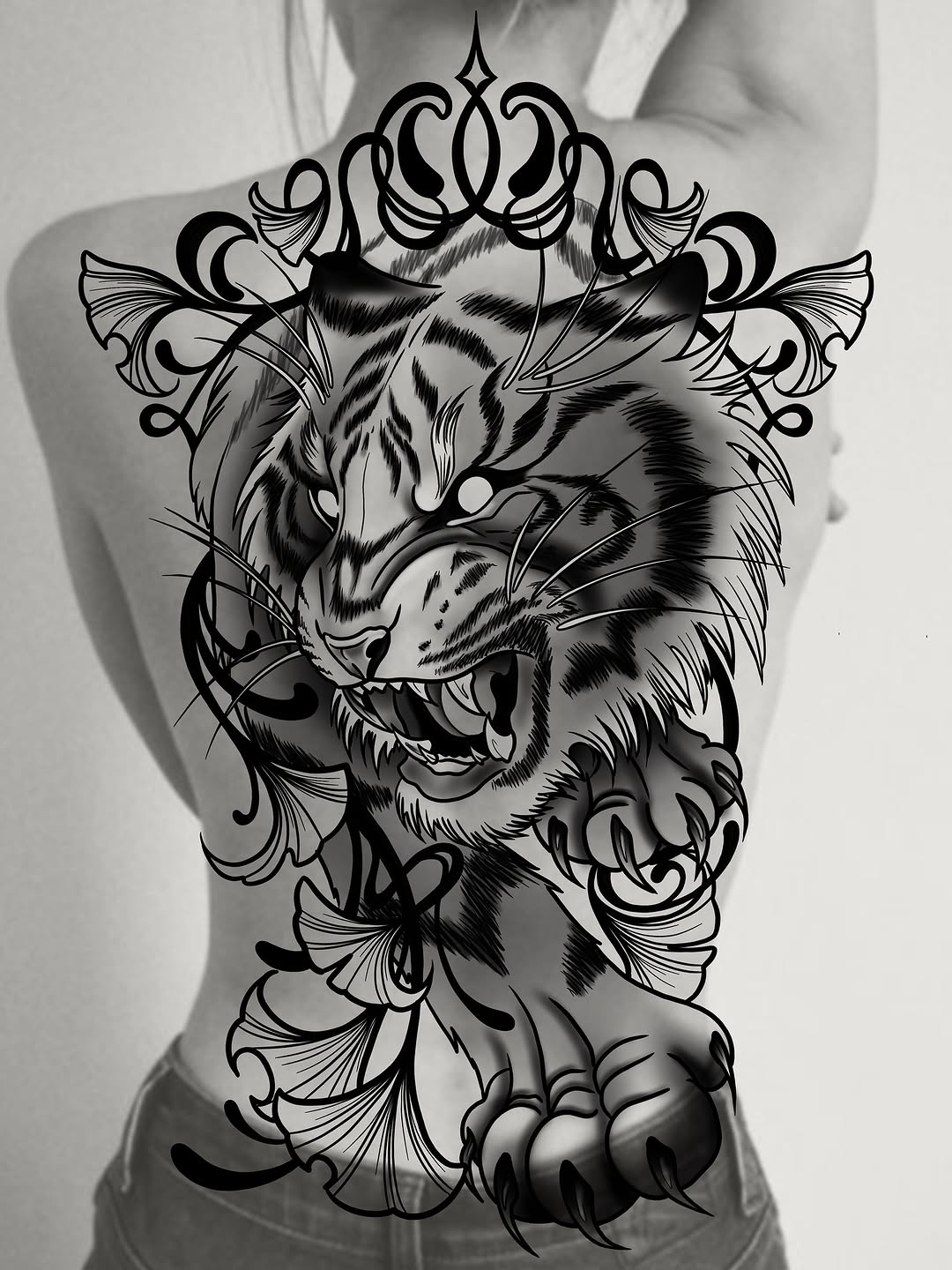 *AVAILABLE* would LOVE to do this backpiece for someone email to claim!
#backpiecetattoo #backpiece #blackandgreytattoo #tattooflash #tigertattoo #art