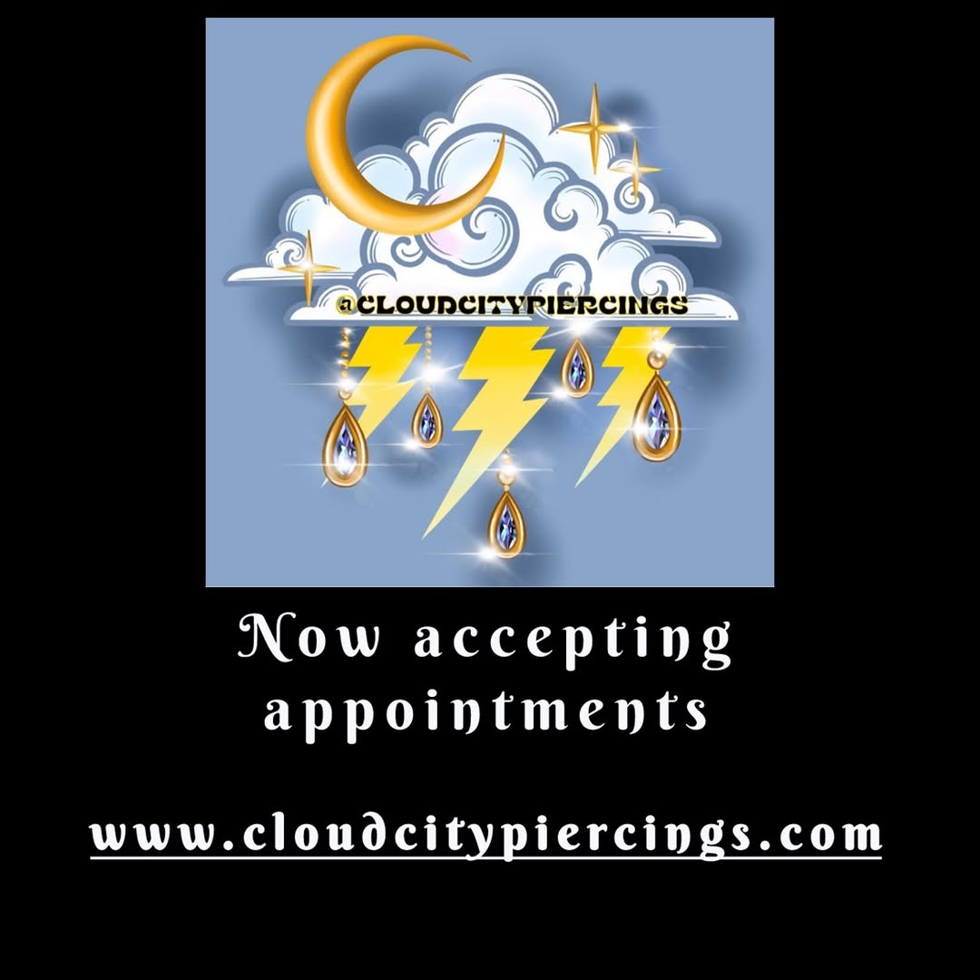 Good news for people who like nice things!
•
You can now book an appointment through my website: www.cloudcitypiercings.com
(link in bio)

Save time, 