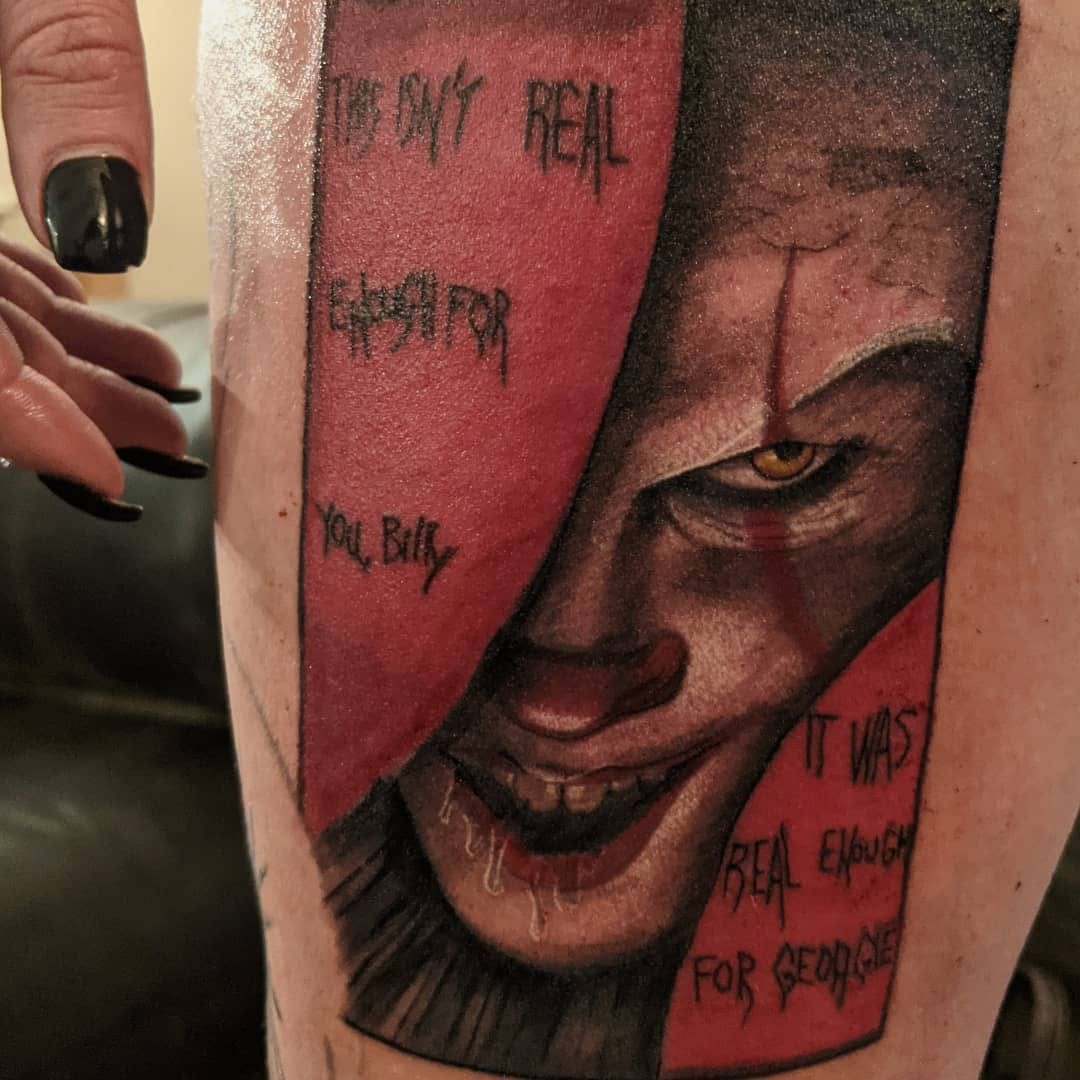 This isn't real enough for you, Billy. It was real enough for Georgie.
#pennywise #georgie #it #itpennywise #tattoo #tattooartist #ibked #workinprogre