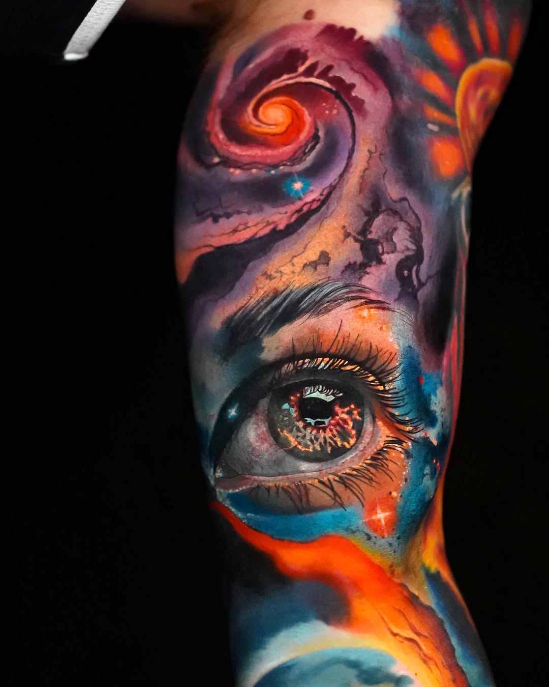 Inner bicep to finish of this sleeve, fresh and a little bloody but you get the idea, can’t wait to see how it heals up, Thanks Jarren! 
#slctattoo #s