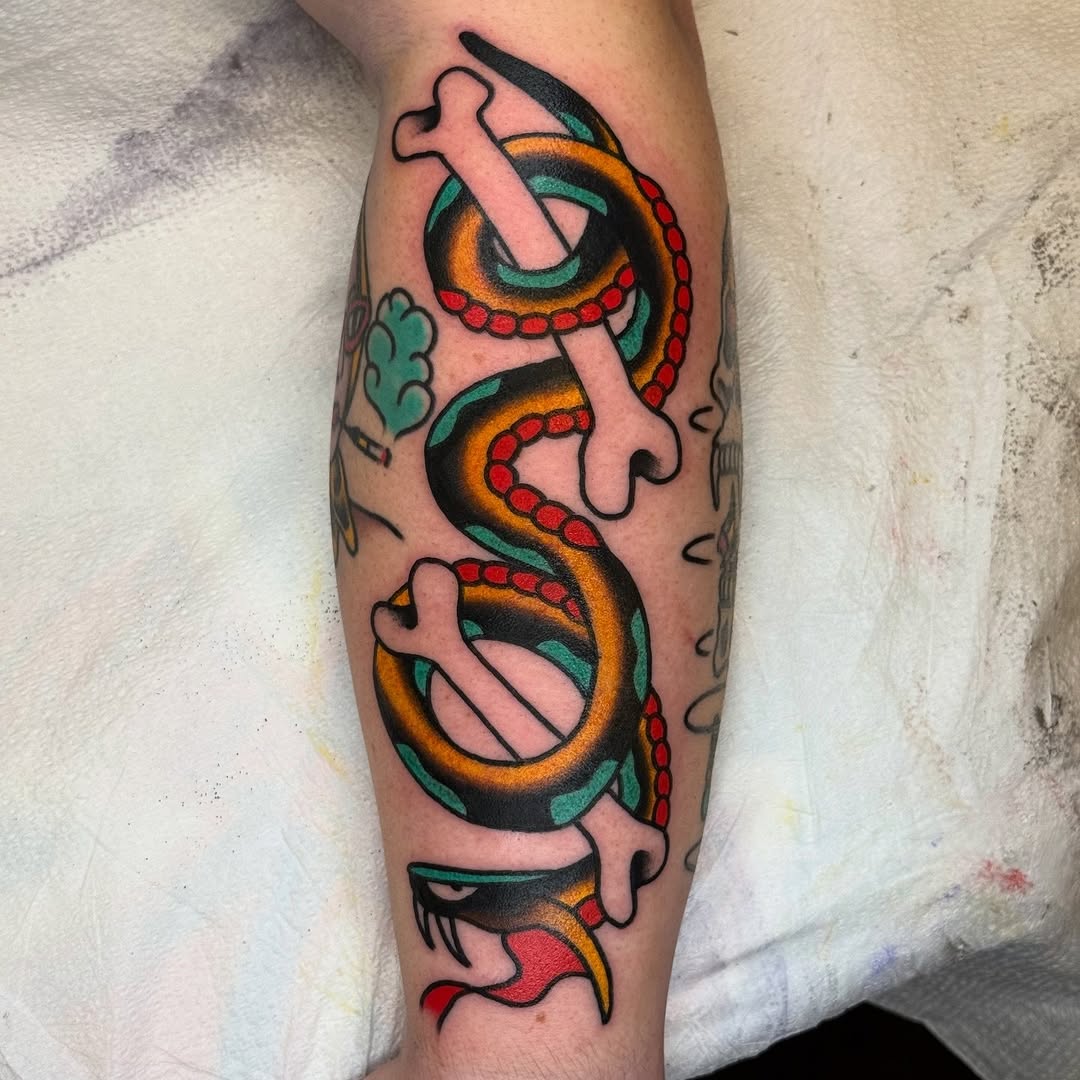 Evil snake   made @northshoretattooco dm to achieve astral projection