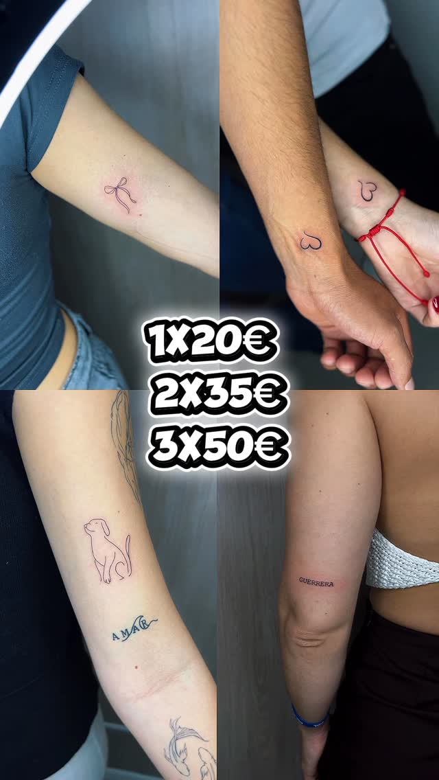 ❗️¡SEGUIMOS CON LA PROMO! ❗️

Elige tu tattoo de línea fina, máximo 5x5 cm, y nosotros nos ocupamos del resto. 

Escríbenos y te guardamos un hueco. A