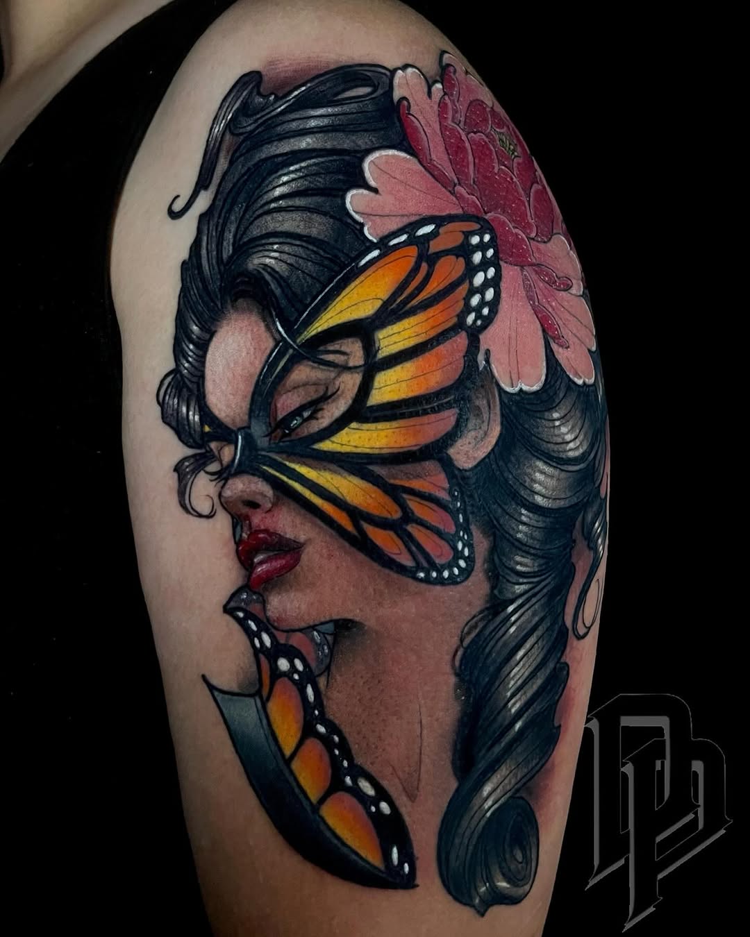 Lady Monarch, done! Man this was a fun piece! Hair, mask, and collar are healed. Thank you Diana! You’re awesome!  I’d love to do more of these, with 