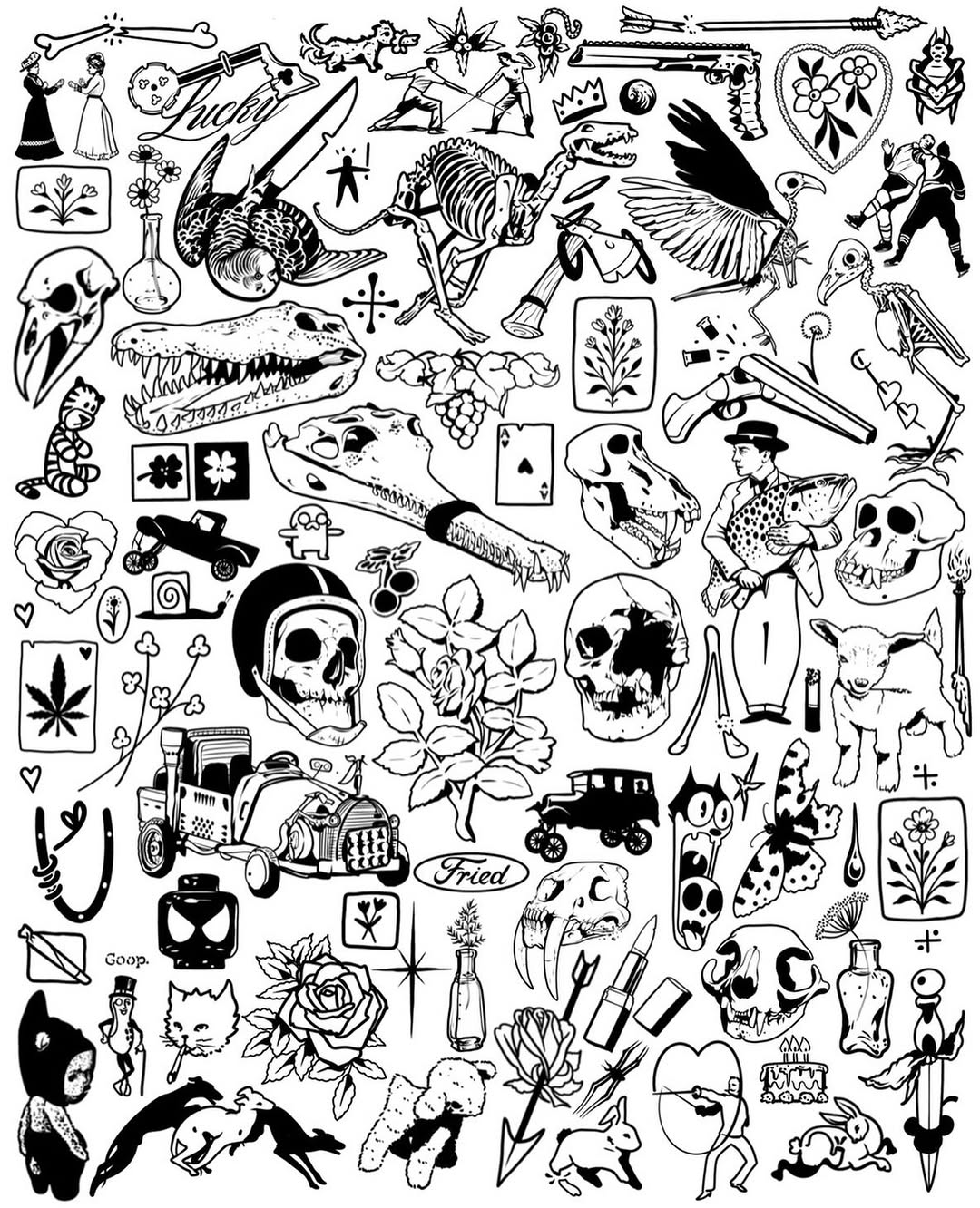 April Flash out early! Dm to book. Offering 3 small tattoos for $120. Deals: 1-$50, 2-$80, 3-$120. All tattoos are 3” or smaller, flash only, as is. T