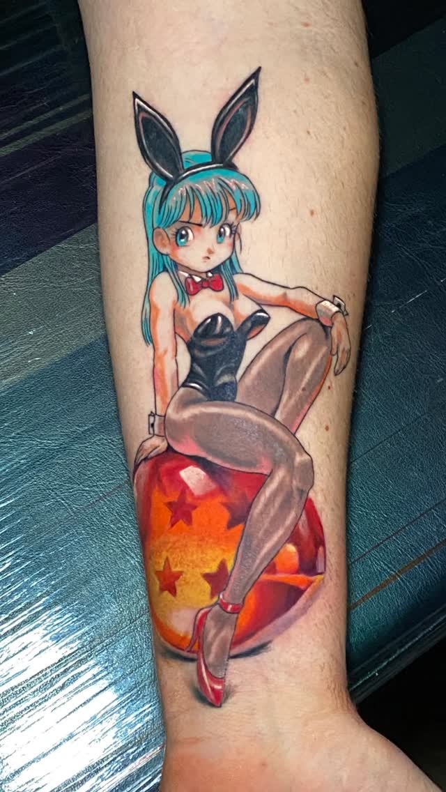 708-828-3393 to book your appointment. Love color anime tattoos they are so much fun to do. Come have a blast and create something special together! #