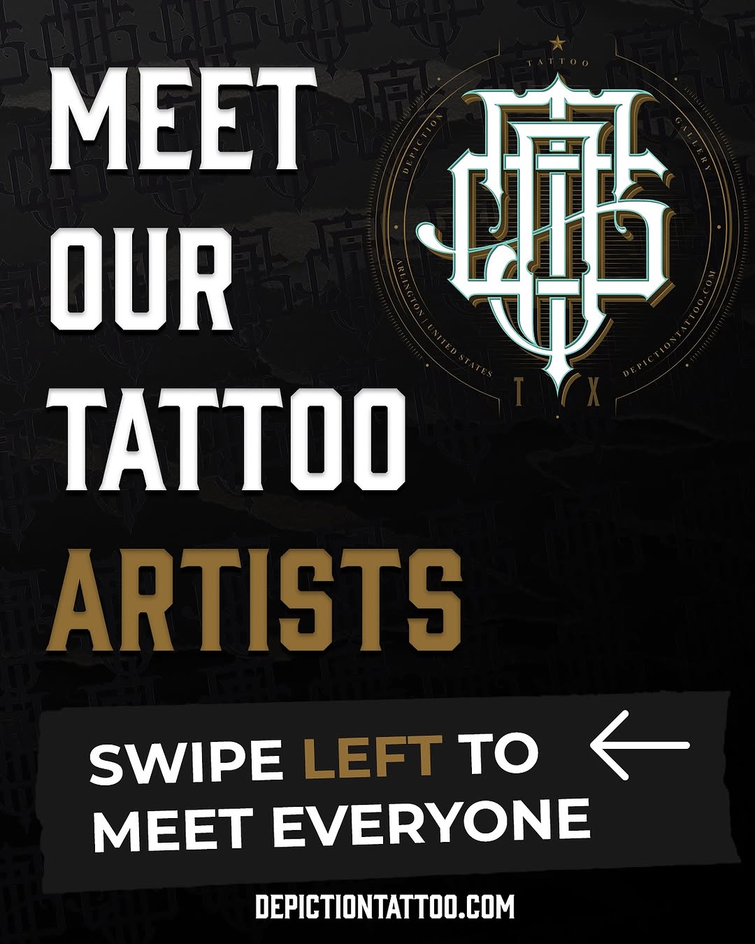 Meet the Artists of Depiction Tattoo Gallery 
Arlington’s go-to tattoo crew — let’s bring your idea to life! 

KY – Precision-driven black & grey real