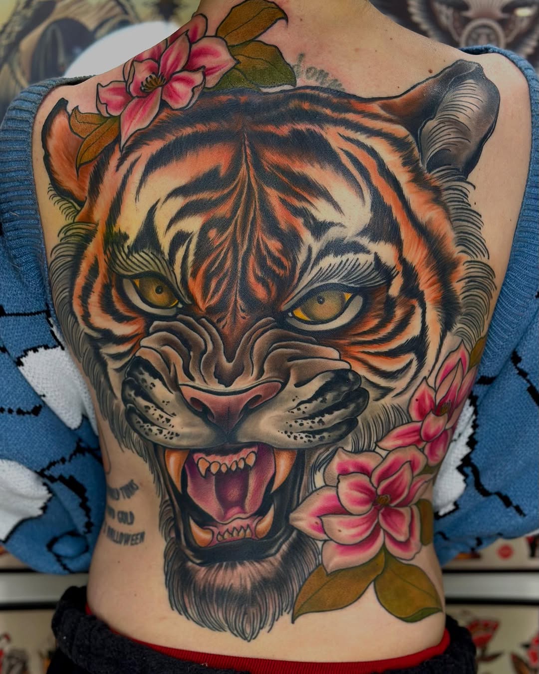 Jessica’s backpiece in honor of her grandfathers memory, as well as a dedication to her life’s journey. We have one more session until we consider it 