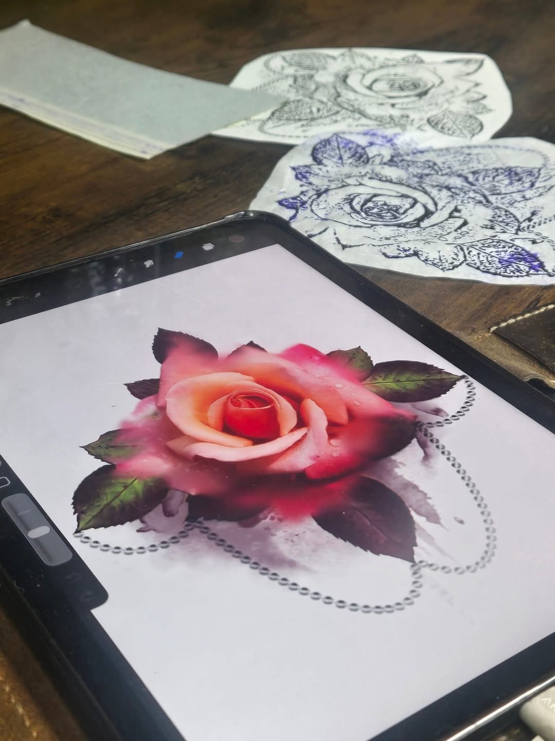 So happy I finally got to do this rosey sternum tattoo 