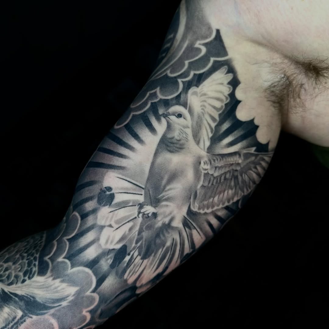 Black & grey realism is where patience meets precision. Every gradient, every highlight, every tiny detail matters.

From spiritual pieces to wildlife