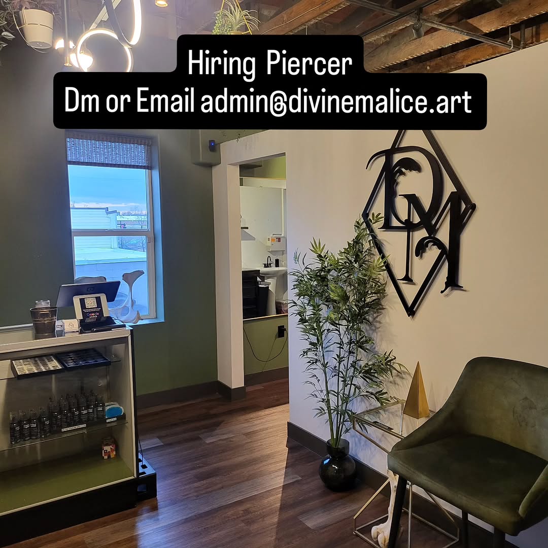 Now hiring a body piercer who understands that adornment is ritual and rebellion is art. 
We’re seeking steady hands, sharp vision, and taste.
Precisi