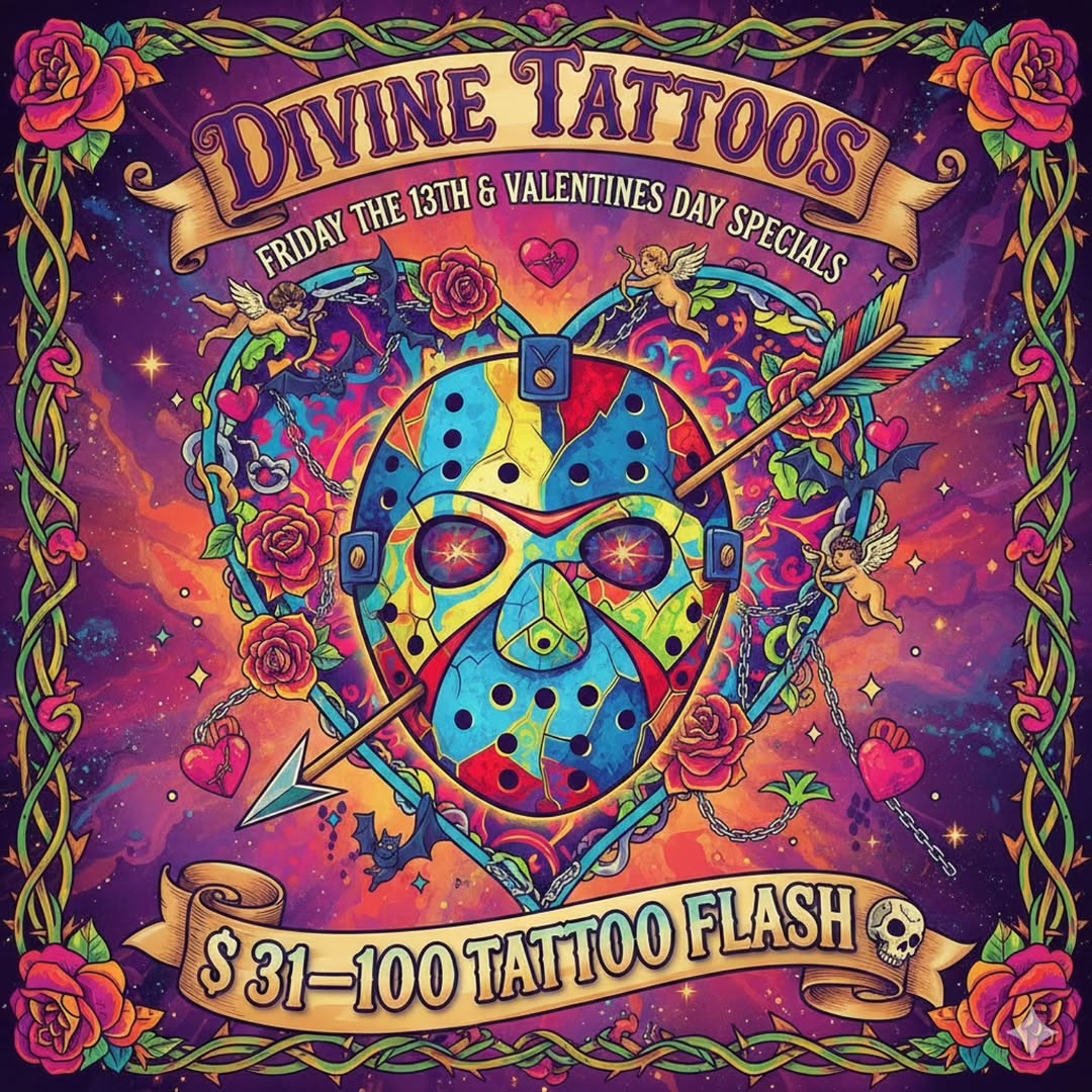 Friday the 13th & 14th day valentine's flash, all day both days, come check it out, first come first serve!!