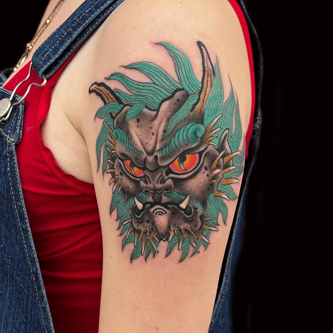 Another Oni for Molly. 
.
ID LOVE TO MORE SMALL, ONE SHOT TATTOOS!
.
BOOKS NEVER CLOSED
.
.
.
.
.
.
.
.
.
.
.
.
.
.
.
.
.
.
.
.
.
.
.
#tattoo #austint