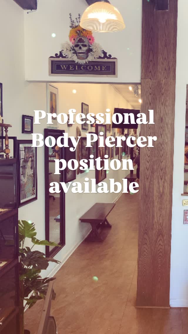 We are expanding our hours! Looking for experienced piercer. DM for more info @downtowntattoo.ox