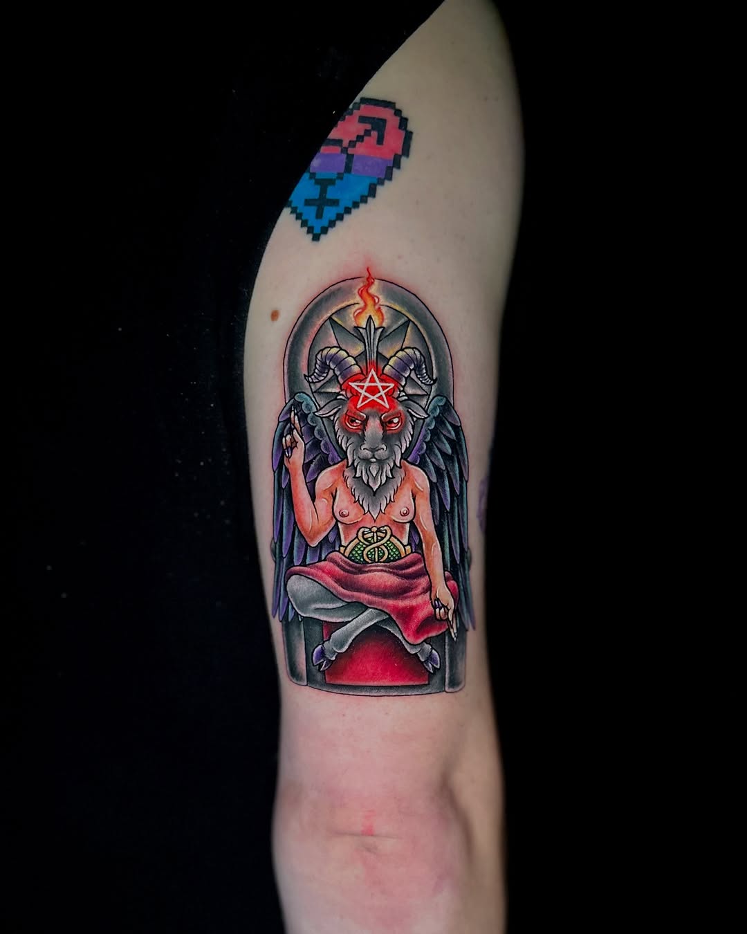 Baphomet!
Love love LOVED doing this custom piece for my bestie Jeffrey!

You always give me the best and most fun projects! So much fun doing this in