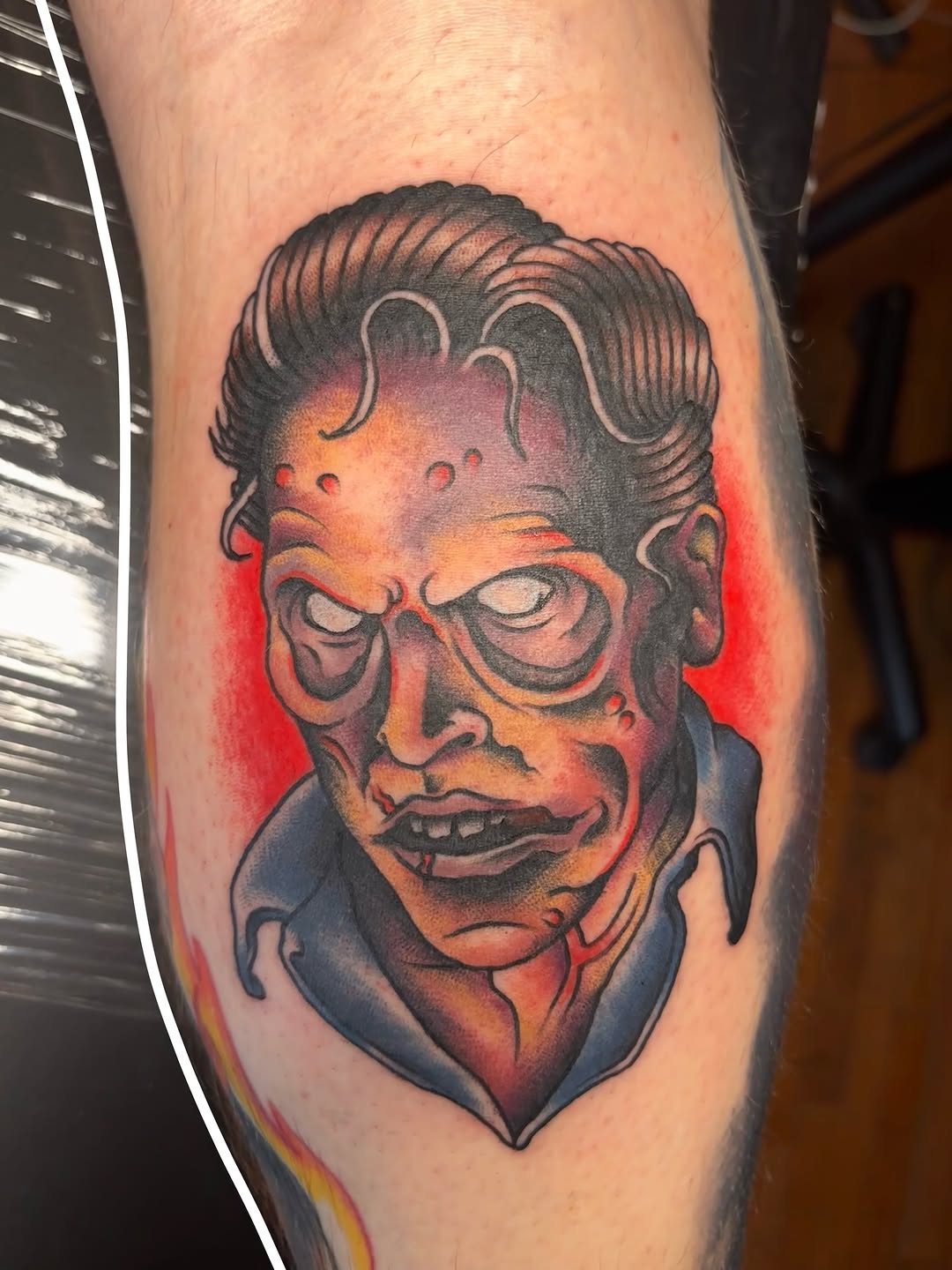 Can’t even begin to describe how happy this tattoo makes me!!!! Thank you SO much for the trust! 
.
.
.
. 
#americantraditionaltattoo #colortattoo #ho