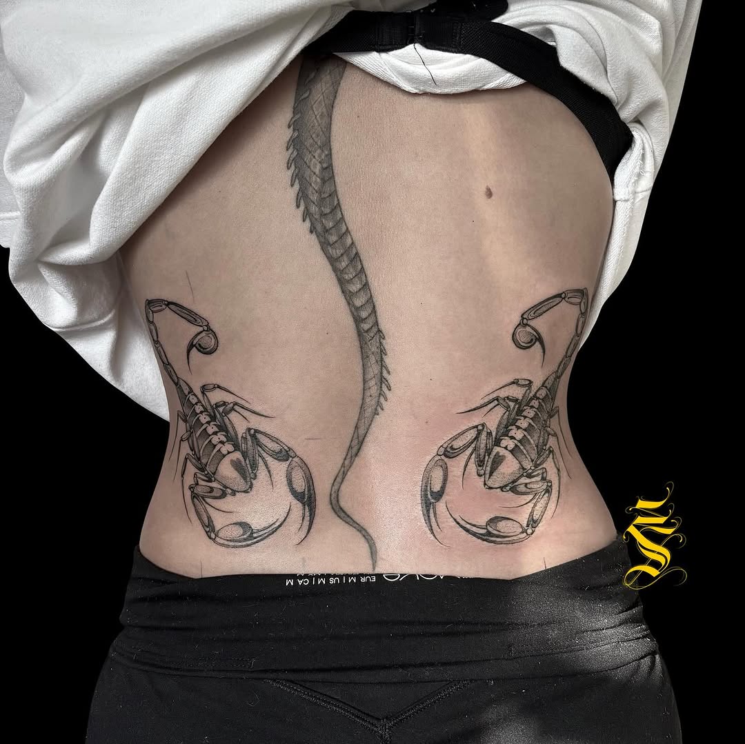 Symmetrical Scorpians✖️

For Bookings and Enquiries:

DM: @ninefive_tattooclub
  @electricsteeztattoos
Email: theelectricsteez@gmail.com
  9five.club@