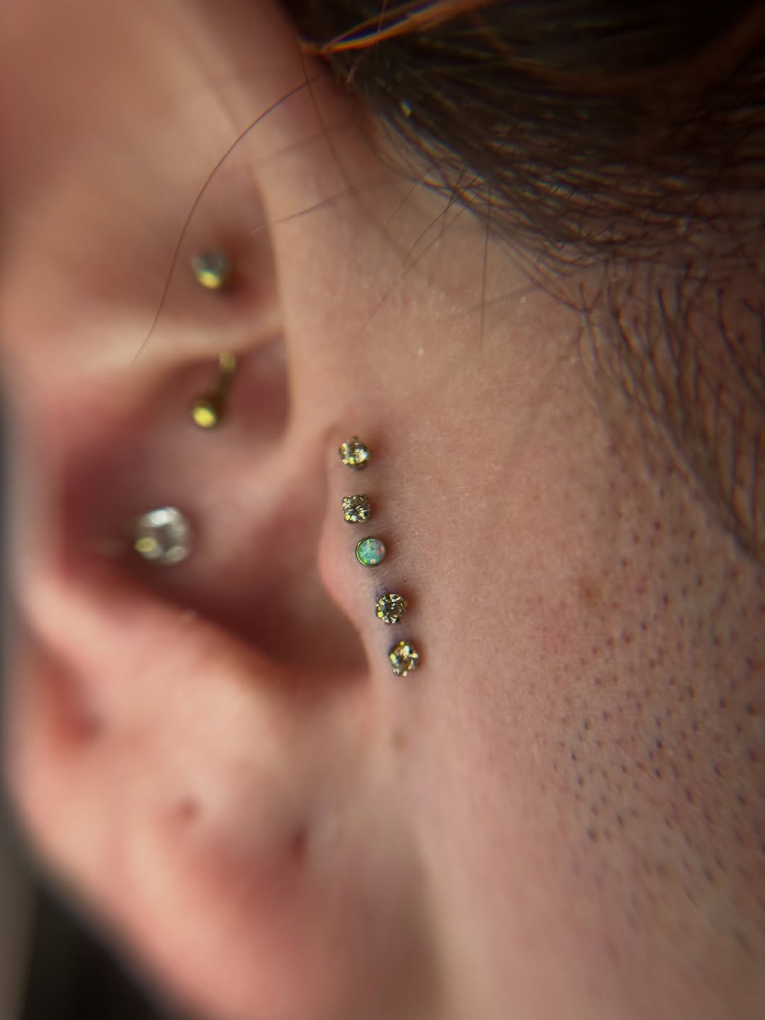 Well… we said in our last post that the only thing better than  tragus is a double or triple. 

This client figured out that the “Quintragus” is the c