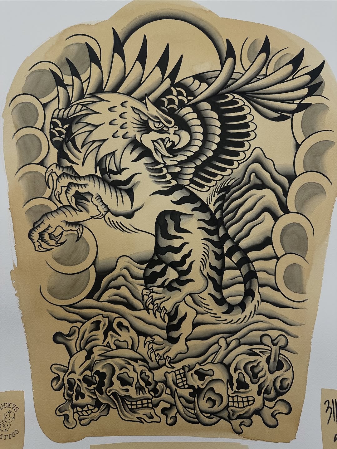 Just finished up this painting- would love to do this on your back! DM me to snag it ️prints available soon- free one to whomever gets it done. @lucky