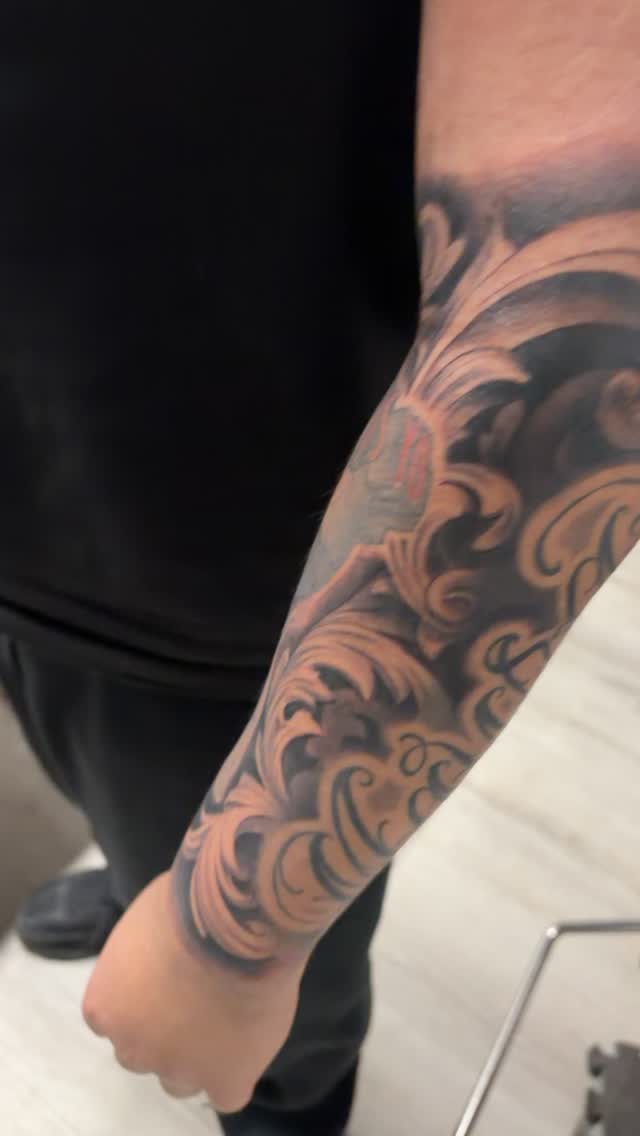 Done for today #debsotattoo one more session ✍