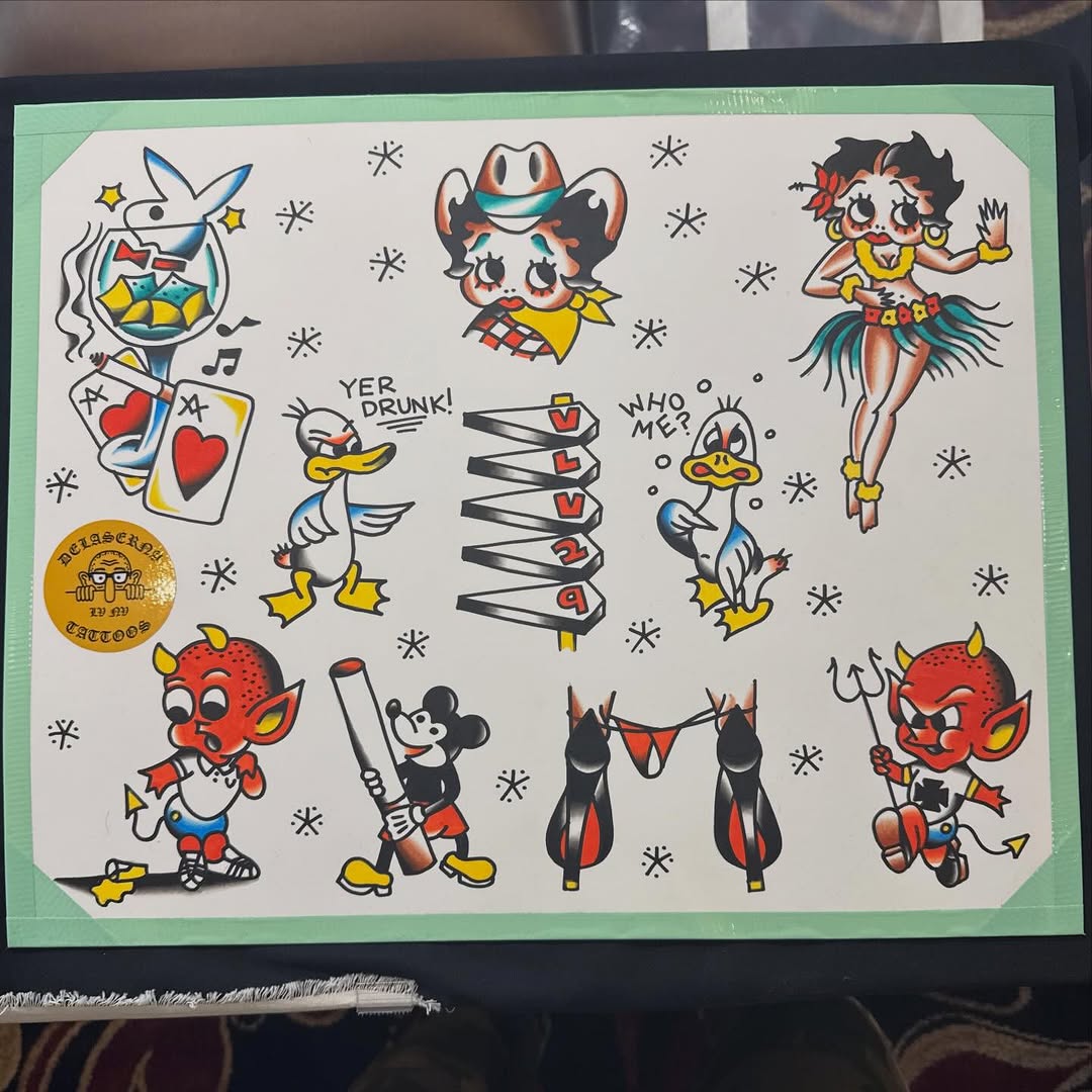 Late post but this was my offering for this years @vlvtattooroom @viva.las.vegas.vlv all designs always available!