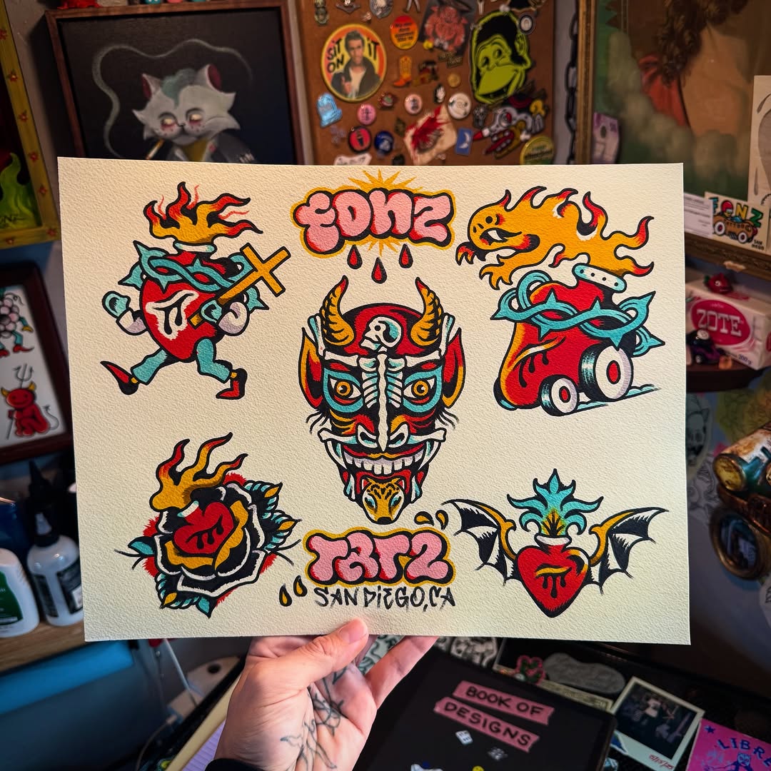 First FonzFlash™️ of the year! All up for adoption. Start your year right with a sick #fonzflash™️ right here at @goldendaystattooparlour