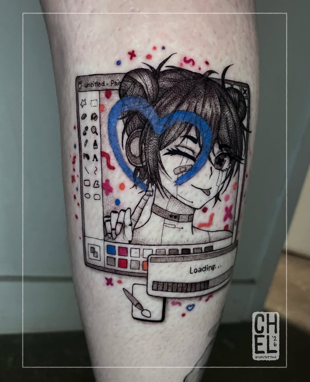 I finally got to tattoo my oc Mirai!! Thanks so much for getting her Aether  I have a few other designs I’ve made for her, including what’s used in my